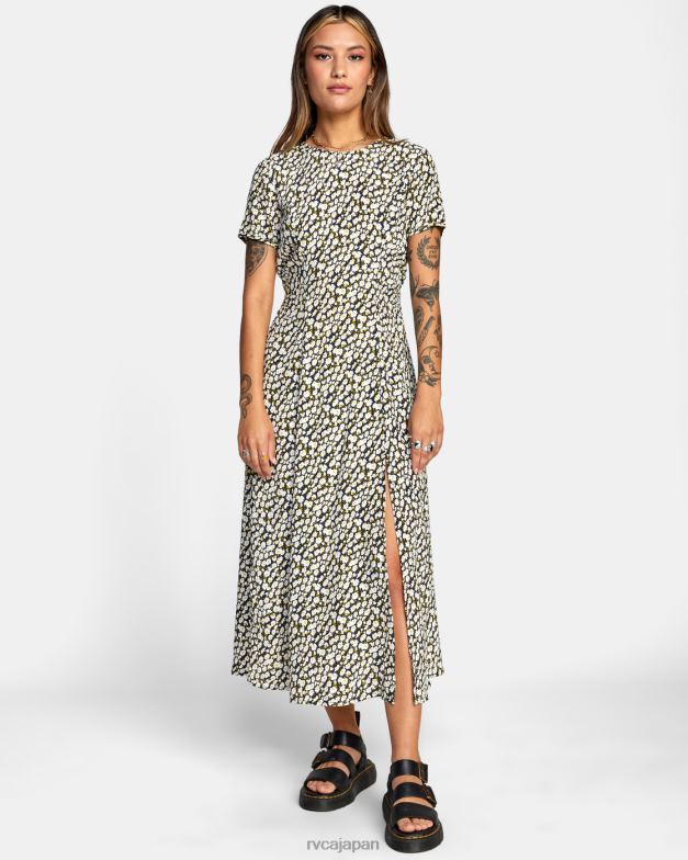 衣類 TP8J1679 黒 RVCA 女性 ドリームスケープ ミディドレス