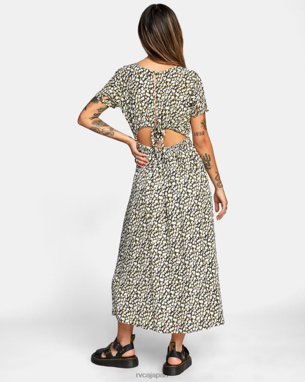 衣類 TP8J1679 黒 RVCA 女性 ドリームスケープ ミディドレス