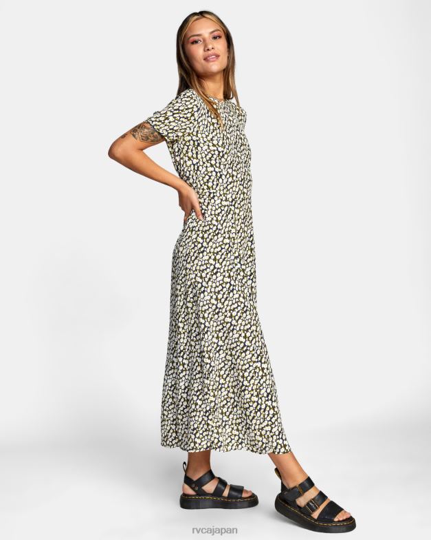 衣類 TP8J1679 黒 RVCA 女性 ドリームスケープ ミディドレス