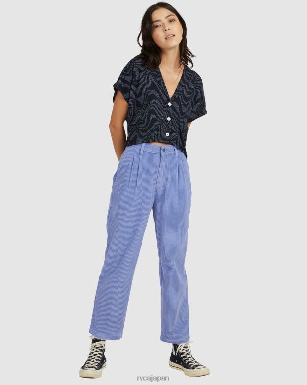 衣類 TP8J1686 グレーパープル RVCA 女性 フラシ天コードパンツ