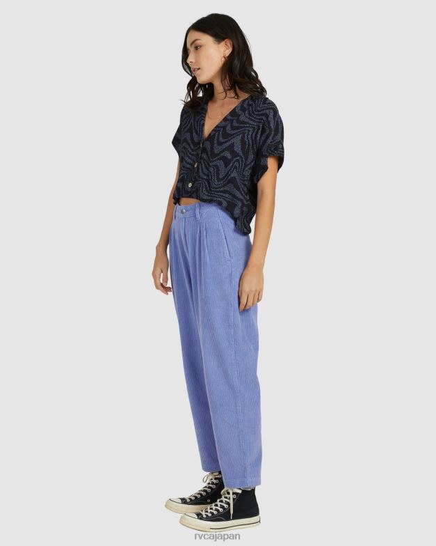 衣類 TP8J1686 グレーパープル RVCA 女性 フラシ天コードパンツ