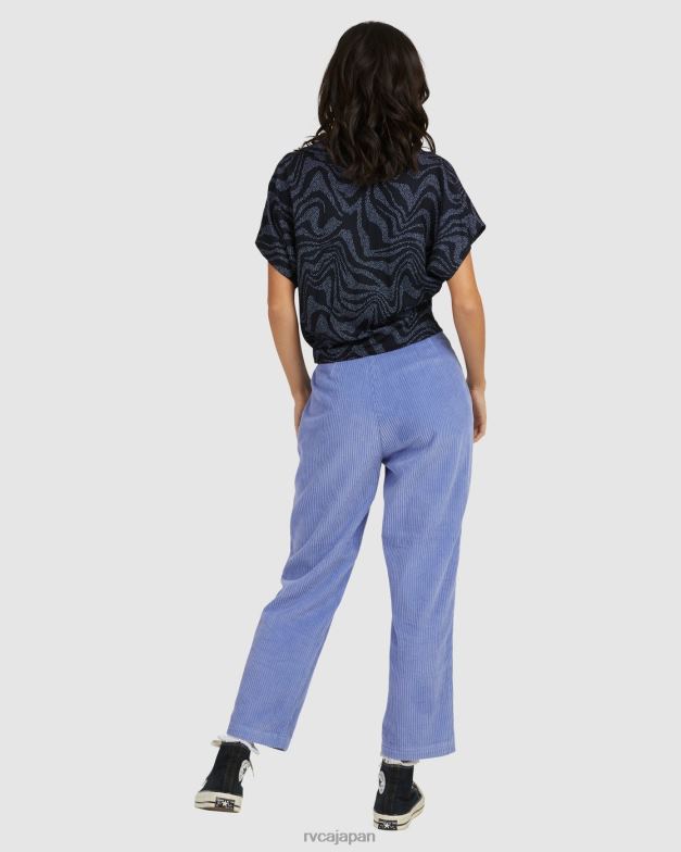 衣類 TP8J1686 グレーパープル RVCA 女性 フラシ天コードパンツ