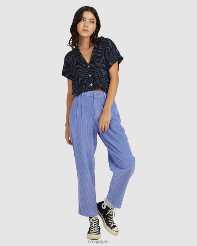 衣類 TP8J1686 グレーパープル RVCA 女性 フラシ天コードパンツ