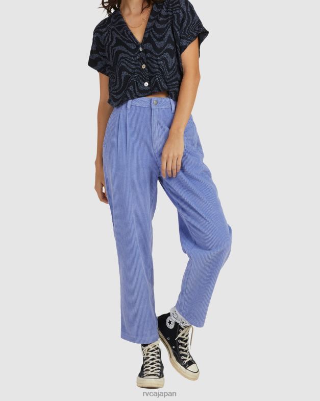 衣類 TP8J1686 グレーパープル RVCA 女性 フラシ天コードパンツ