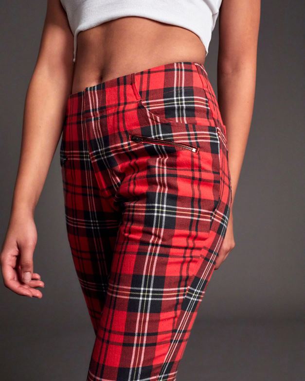 衣類 TP8J1688 菊 RVCA 女性 ラモーン ウーブンチェックパンツ