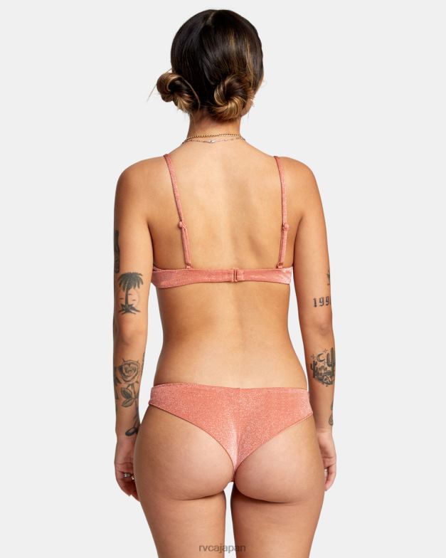 泳ぐ TP8J1690 アプリコット RVCA 女性 ストラータ アンダーワイヤービキニトップ