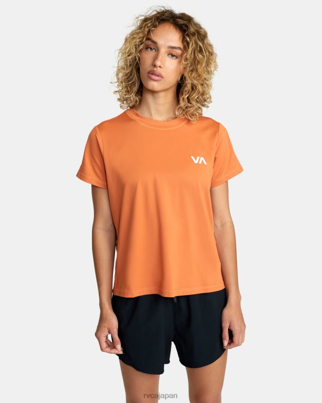 衣類 TP8J1691 ココア RVCA 女性 スポーツベントワークアウトTシャツ