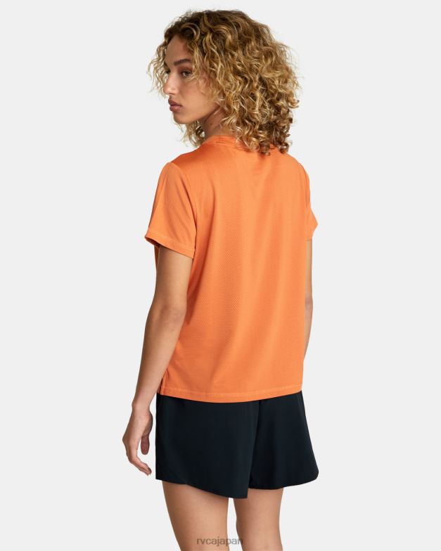 衣類 TP8J1691 ココア RVCA 女性 スポーツベントワークアウトTシャツ