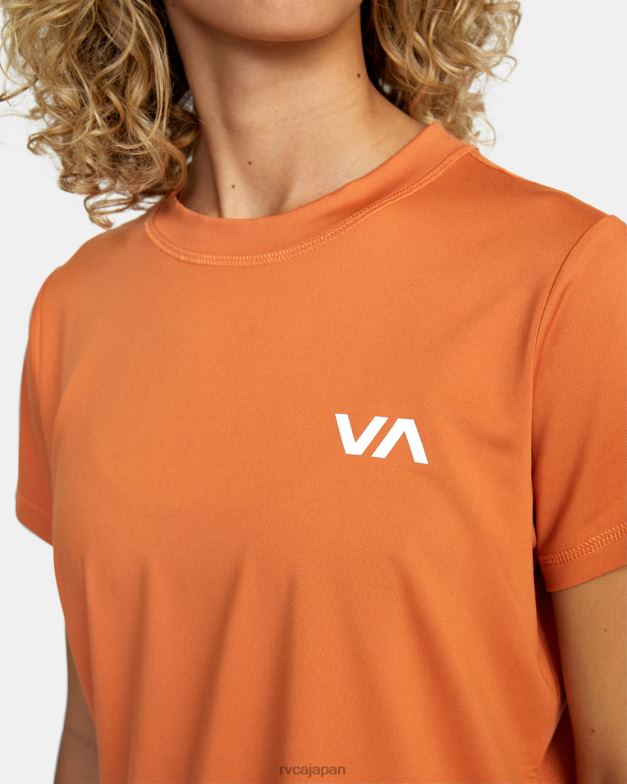 衣類 TP8J1691 ココア RVCA 女性 スポーツベントワークアウトTシャツ