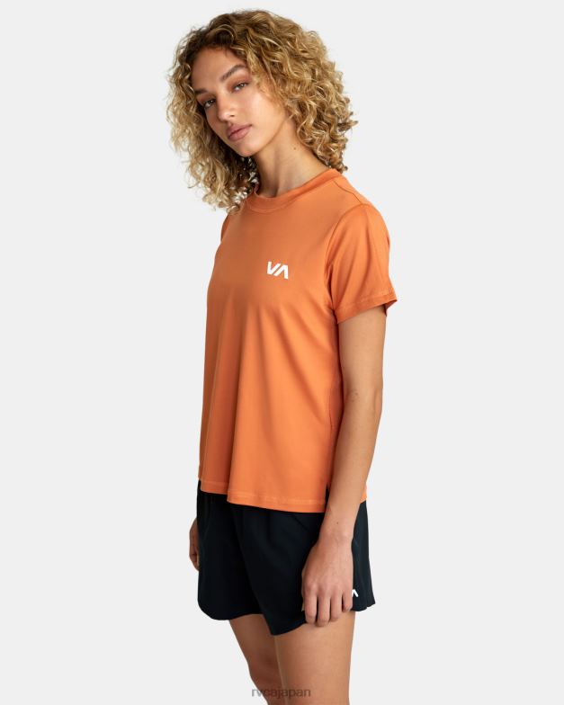 衣類 TP8J1691 ココア RVCA 女性 スポーツベントワークアウトTシャツ