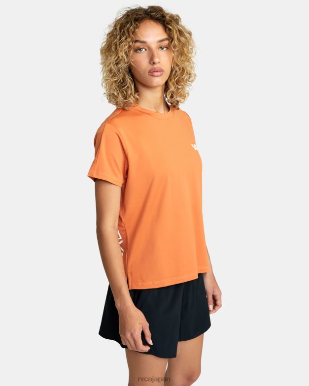 衣類 TP8J1691 ココア RVCA 女性 スポーツベントワークアウトTシャツ