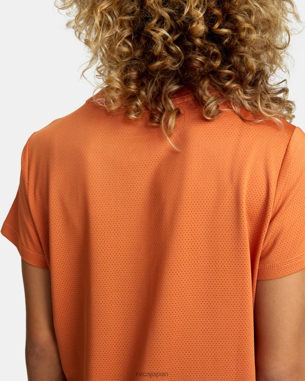 衣類 TP8J1691 ココア RVCA 女性 スポーツベントワークアウトTシャツ