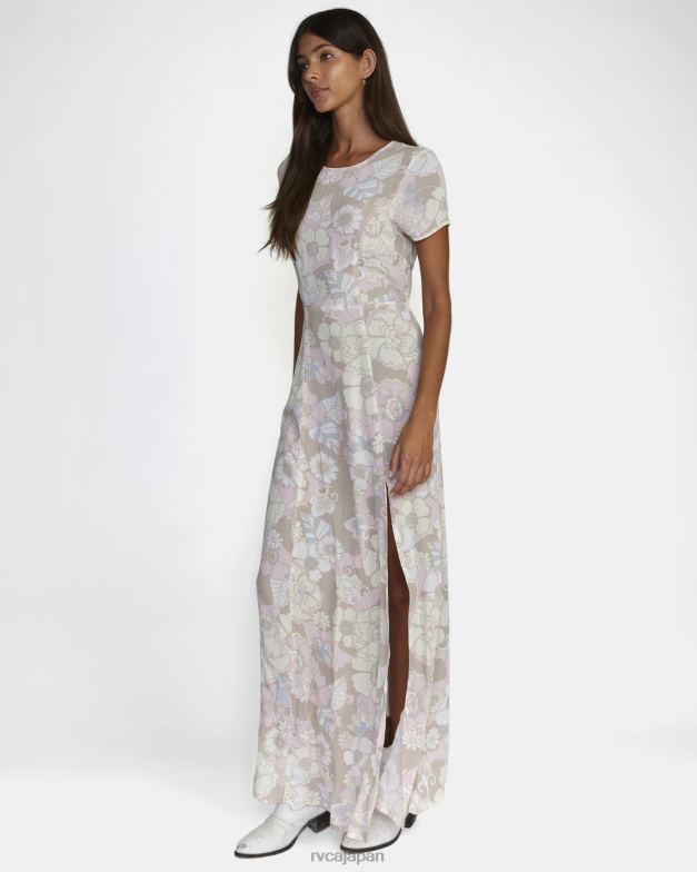 衣類 TP8J1694 ダークカーキ RVCA 女性 ランチデートマキシドレス