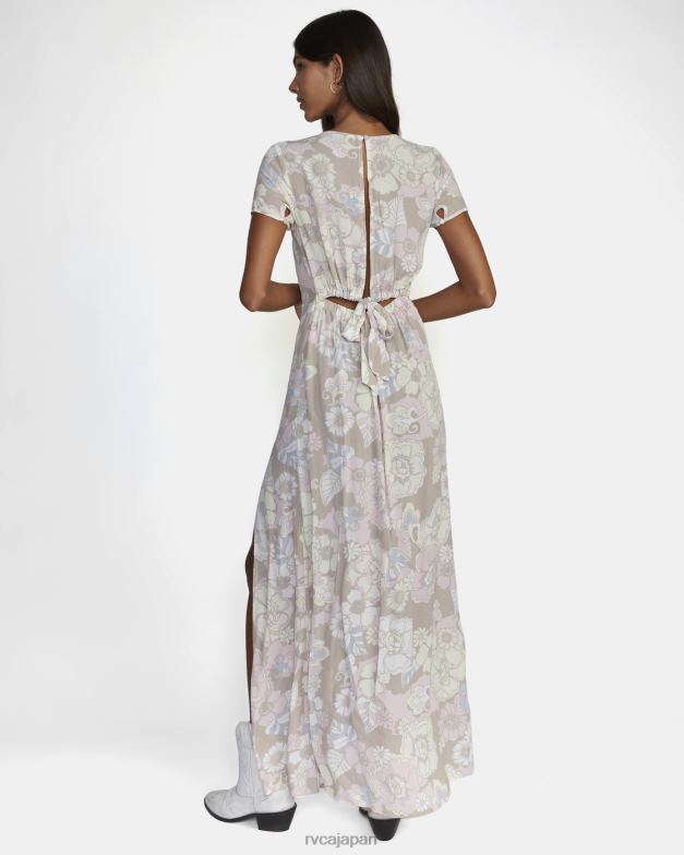 衣類 TP8J1694 ダークカーキ RVCA 女性 ランチデートマキシドレス