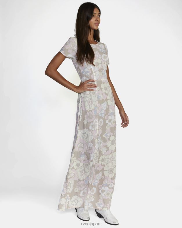 衣類 TP8J1694 ダークカーキ RVCA 女性 ランチデートマキシドレス