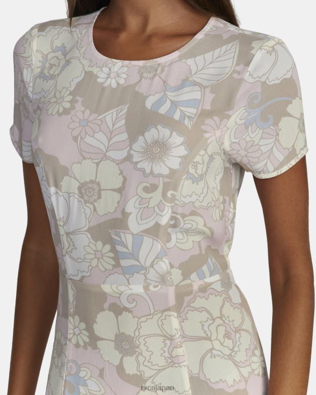 衣類 TP8J1694 ダークカーキ RVCA 女性 ランチデートマキシドレス