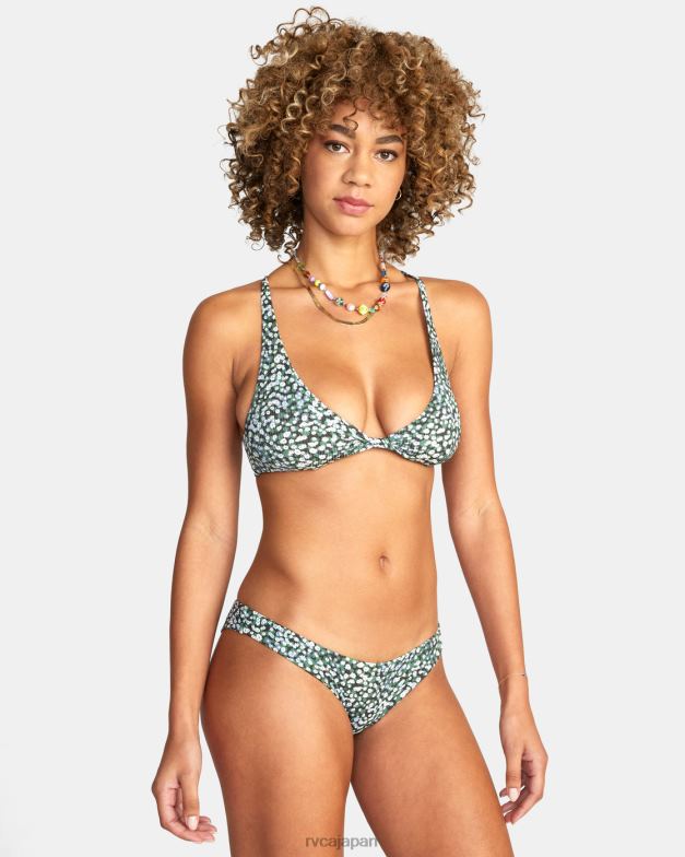 泳ぐ TP8J1695 青い粉 RVCA 女性 デイジー・ジェーン生意気なビキニボトムス