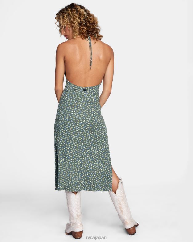 衣類 TP8J1697 カクタス RVCA 女性 無限に楽しいミディドレス