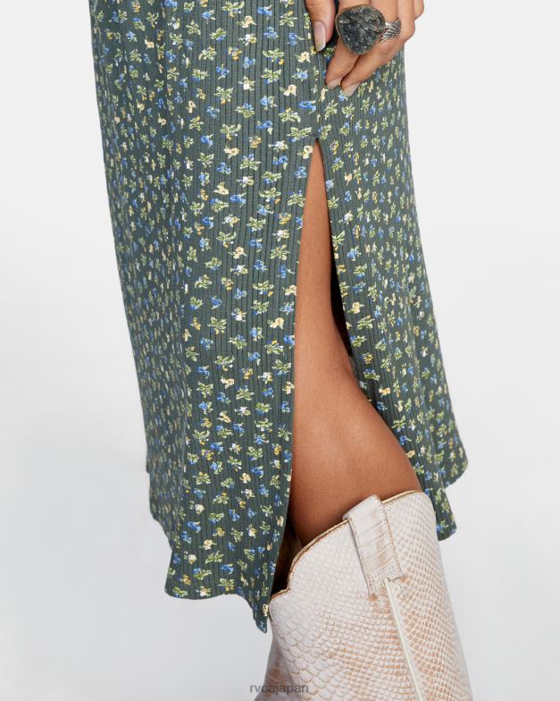 衣類 TP8J1697 カクタス RVCA 女性 無限に楽しいミディドレス