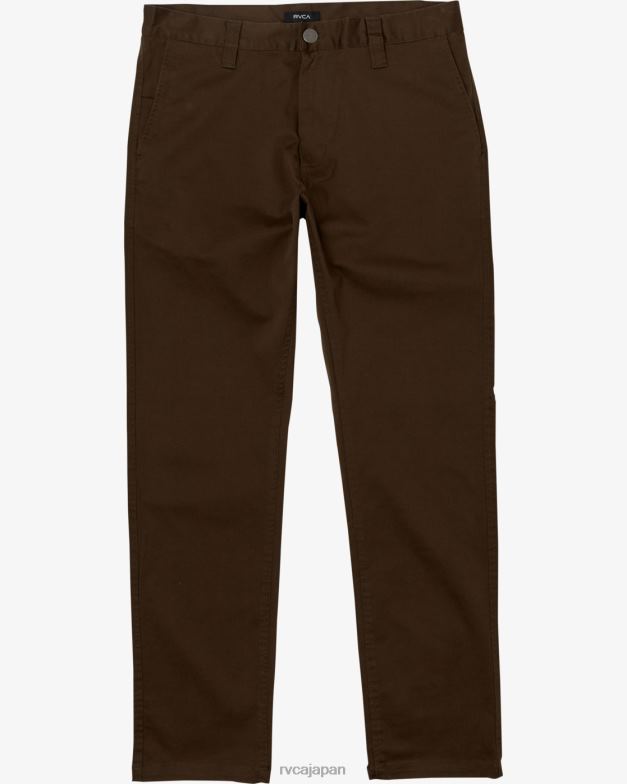 衣類 TP8J169 チョコレート RVCA 男性 ウィークエンドストレッチパンツ
