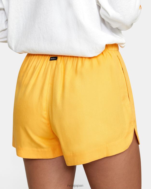 衣類 TP8J1706 マリーゴールド RVCA 女性 新しい夢ドローコードショーツ