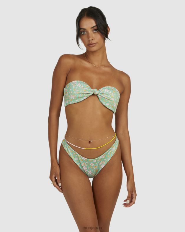 泳ぐ TP8J1715 スペアミント RVCA 女性 花びらフレンチビキニボトム