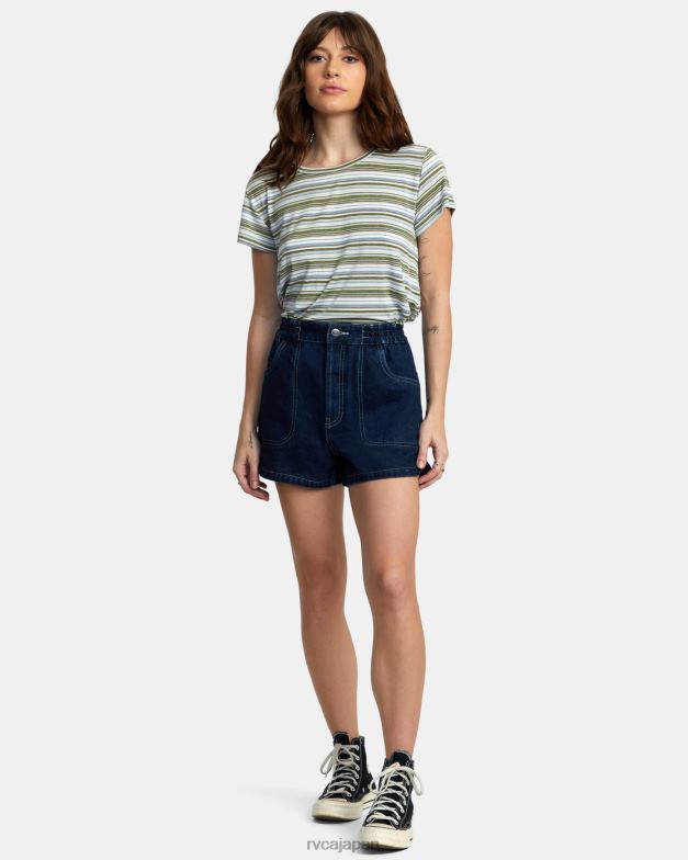衣類 TP8J1726 ダークインディゴ RVCA 女性 ベニスデニムショートパンツ