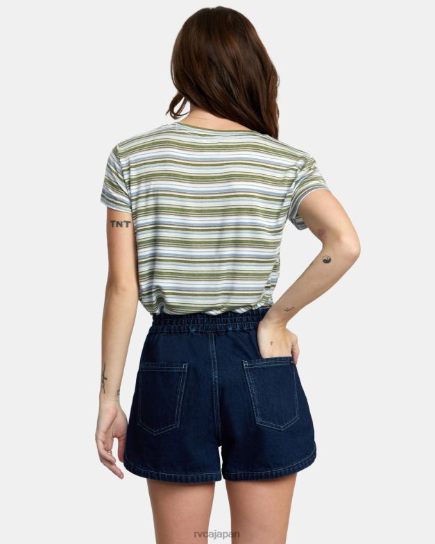 衣類 TP8J1726 ダークインディゴ RVCA 女性 ベニスデニムショートパンツ