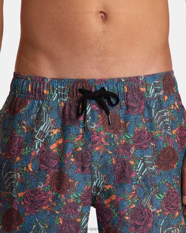 ボトムス TP8J185 マルチ RVCA ユニセックス マーティン アンダー エラスティック ウエスト ボードショーツ 17