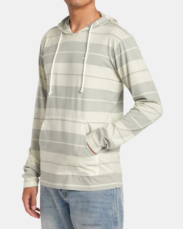 衣類 TP8J186 銀漂白剤 RVCA 男性 PTCストライプパーカー