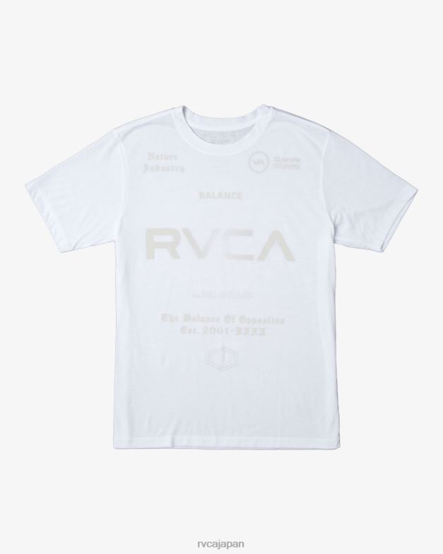 衣類 TP8J200 白 RVCA 男性 VAスポーツTシャツ