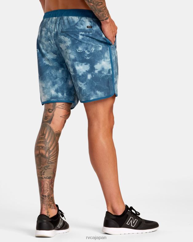 衣類 TP8J20 ティールのタイダイ RVCA 男性 ヨガー ハイブリッド エラスティック ウエスト アスレチック ショーツ 17