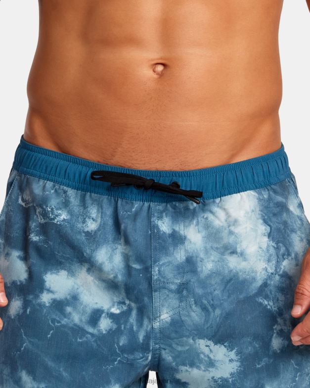 衣類 TP8J20 ティールのタイダイ RVCA 男性 ヨガー ハイブリッド エラスティック ウエスト アスレチック ショーツ 17