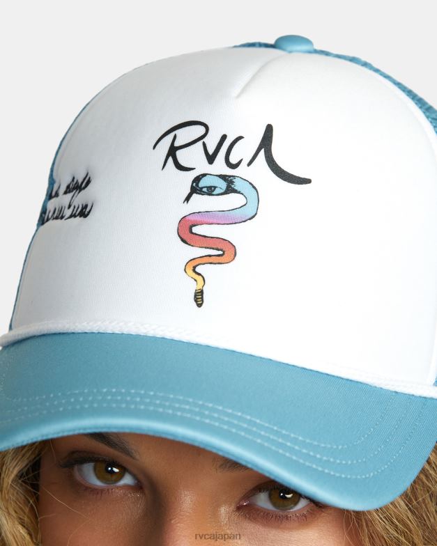 アクセサリー TP8J215 ムーディーブルー RVCA 女性 ローズマチャドのスネーク泡状トラッカーハット