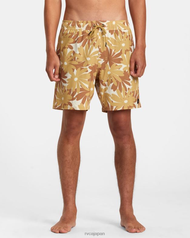 ボトムス TP8J217 カーキ RVCA ユニセックス VA ピグメント エラスティック ウエスト ボードショーツ 17