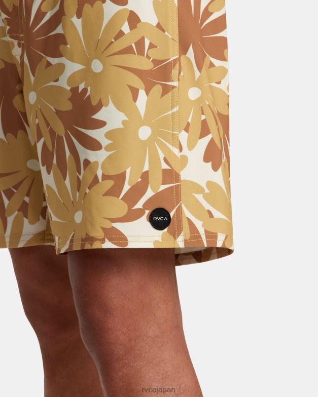 ボトムス TP8J217 カーキ RVCA ユニセックス VA ピグメント エラスティック ウエスト ボードショーツ 17