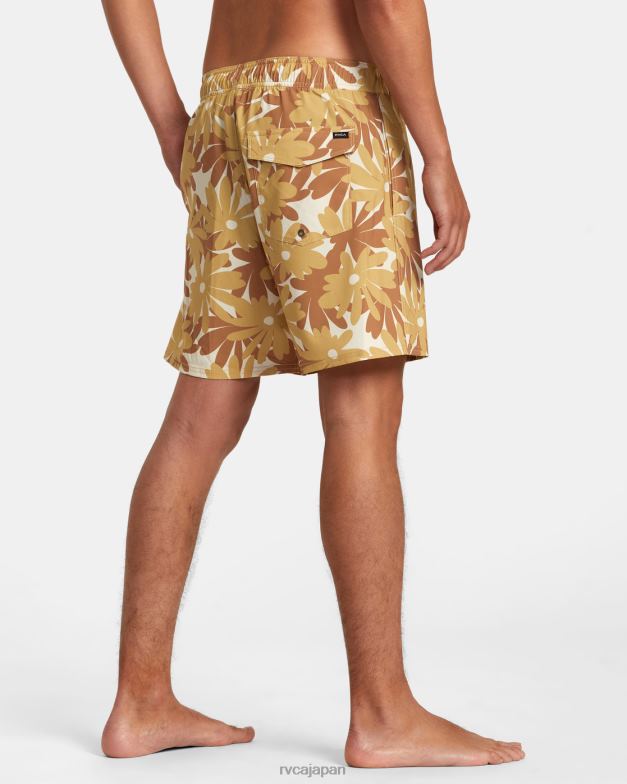 ボトムス TP8J217 カーキ RVCA ユニセックス VA ピグメント エラスティック ウエスト ボードショーツ 17