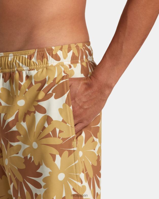 ボトムス TP8J217 カーキ RVCA ユニセックス VA ピグメント エラスティック ウエスト ボードショーツ 17