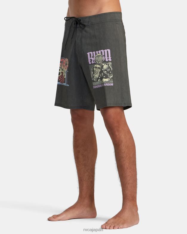 ボトムス TP8J231 黒 RVCA ユニセックス マーティン・アンダー ボードショーツ 18