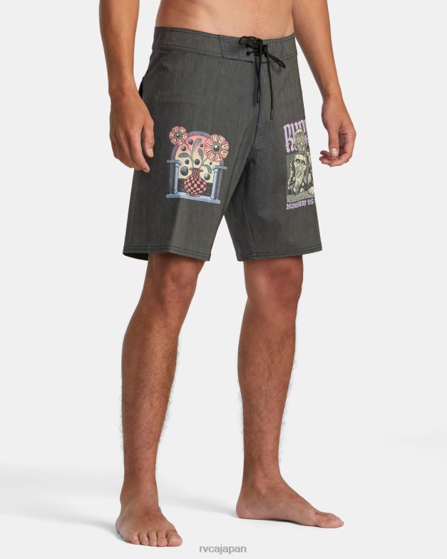 ボトムス TP8J231 黒 RVCA ユニセックス マーティン・アンダー ボードショーツ 18