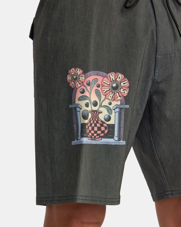 ボトムス TP8J231 黒 RVCA ユニセックス マーティン・アンダー ボードショーツ 18