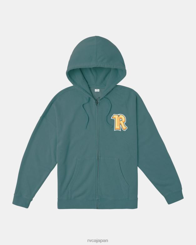 衣類 TP8J233 ティール RVCA 女性 ローズマチャド リサイクル ジップアップ パーカー