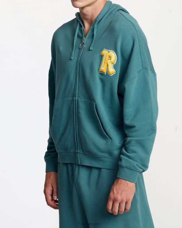 衣類 TP8J233 ティール RVCA 女性 ローズマチャド リサイクル ジップアップ パーカー