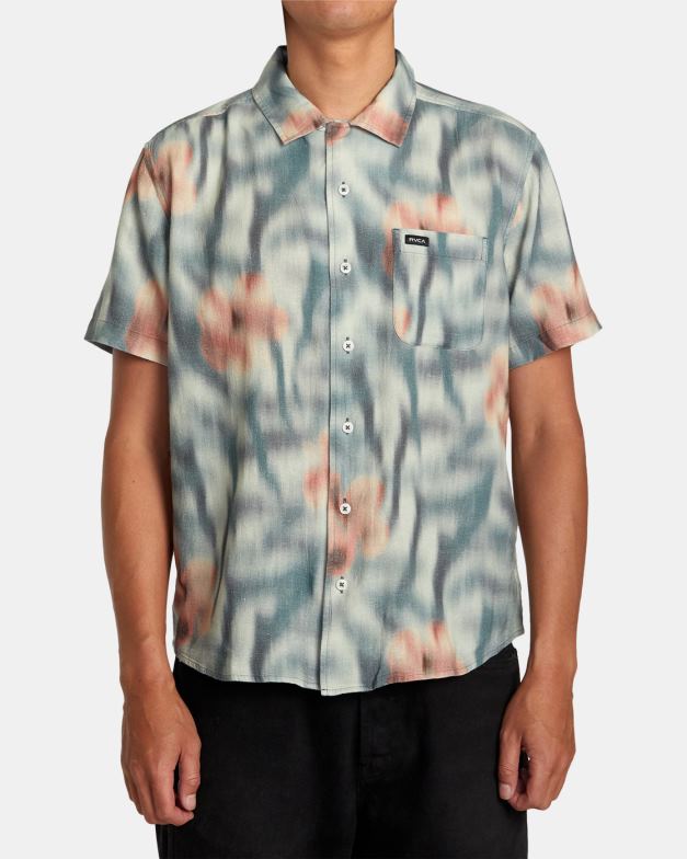 衣類 TP8J235 マルチ RVCA 男性 ハワイスピードフローラル半袖シャツ
