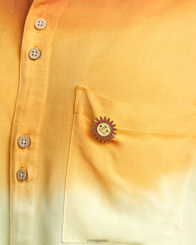 衣類 TP8J237 レモンメレンゲ RVCA 女性 ローズ・マチャド・スワミ半袖シャツ