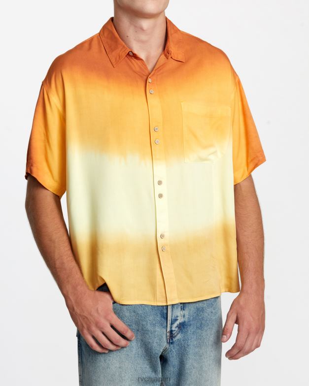 衣類 TP8J237 レモンメレンゲ RVCA 女性 ローズ・マチャド・スワミ半袖シャツ