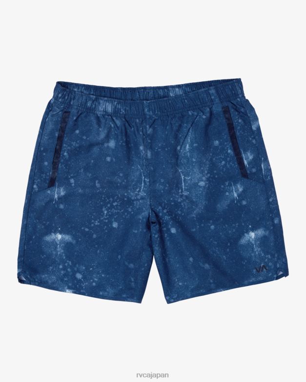 衣類 TP8J238 インディゴタイダイ RVCA 男性 yogger iv 弾性ウエストショーツ 17