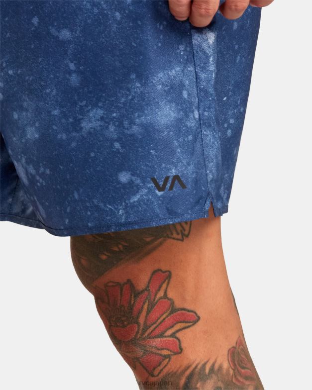 衣類 TP8J238 インディゴタイダイ RVCA 男性 yogger iv 弾性ウエストショーツ 17