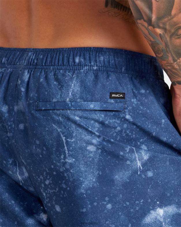 衣類 TP8J238 インディゴタイダイ RVCA 男性 yogger iv 弾性ウエストショーツ 17