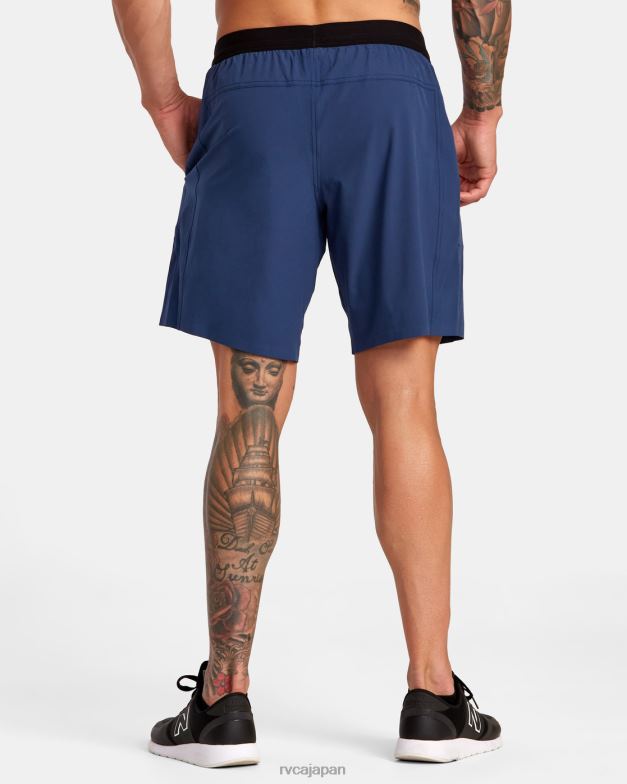 衣類 TP8J241 アーミーブルー RVCA 男性 ヨガープラス18トレーニングショーツ